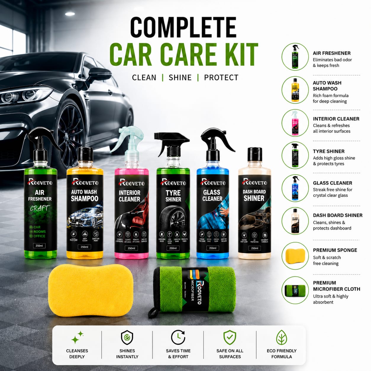 ROOVETO Complete Car Care Kit