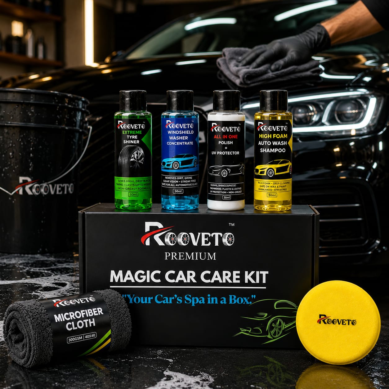 Rooveto Premium Magic Car Care Kit | Complete Detailing Kit