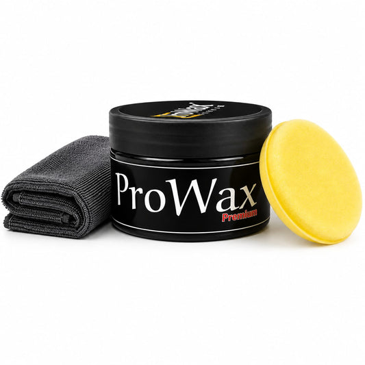 Total Care Pro Wax Premium Car Wax Kit with Applicator Sponge & Microfiber Cloth