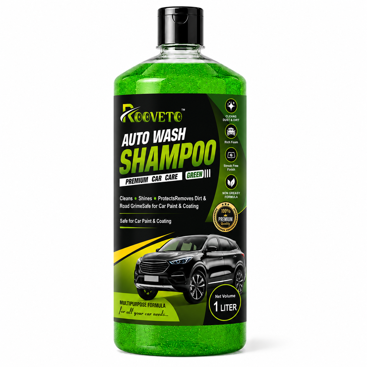 ROOVETO Auto Wash Shampoo Green For Bucket Wash 1 L