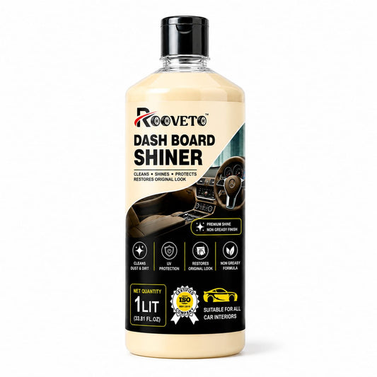 ROOVETO DASH BOARD SHINER CLEANS, SHINES & PROTECTS CAR INTERIORS