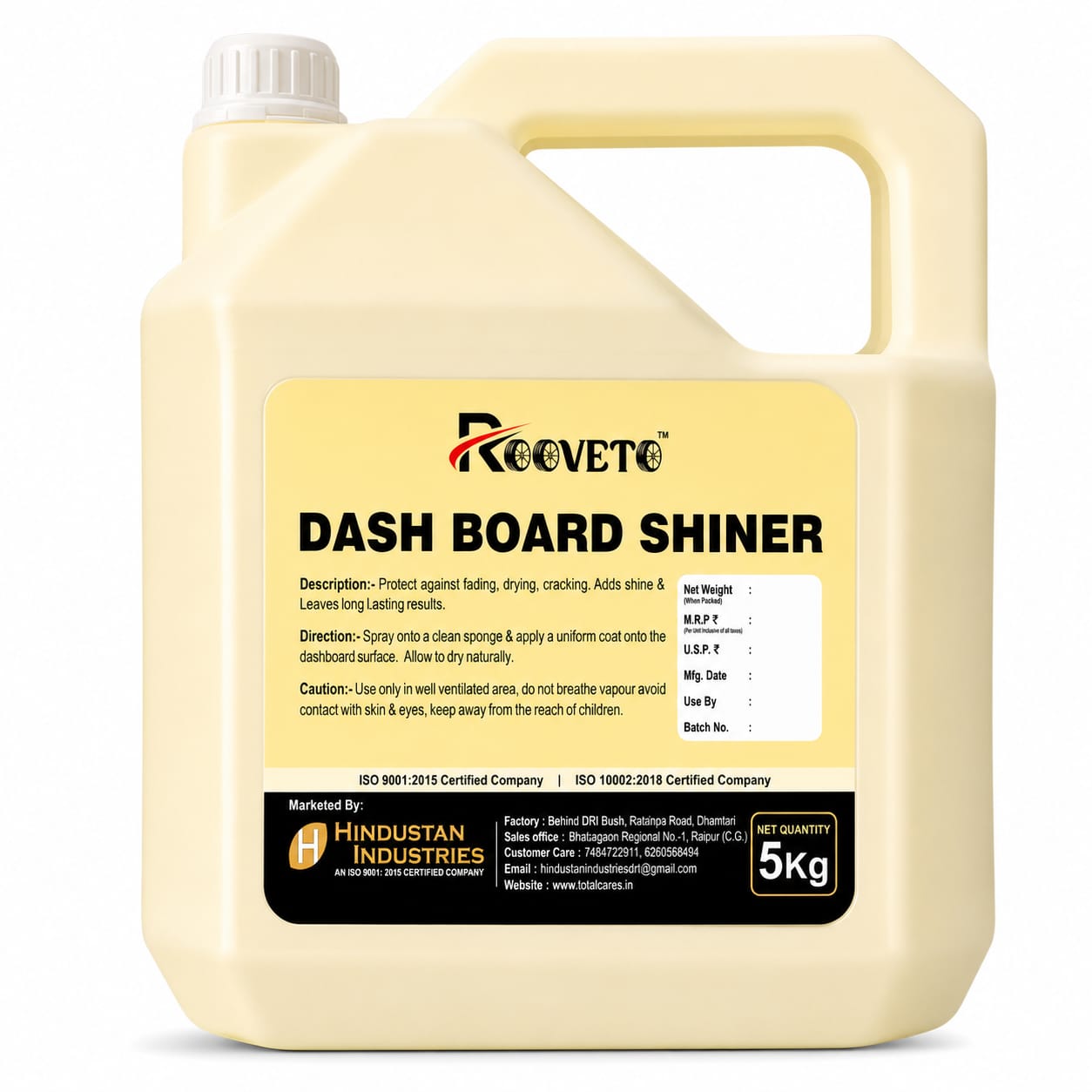ROOVETO Dashboard Shiner – 5 Kg