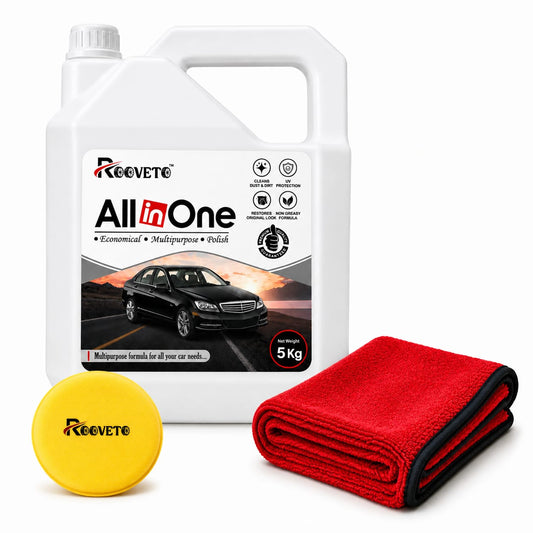 ROOVETO All In One Polish – 5 Kg With Free Foam Applicator & Microfiber Cloth