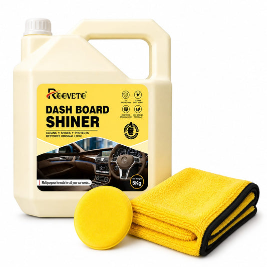 ROOVETO Dashboard Shiner – 5 Kg  With Free Foam Applicator & Microfiber Cloth