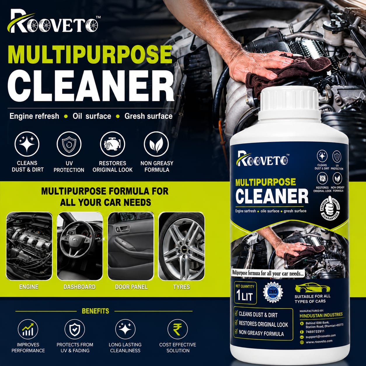 ROOVETO Multipurpose Cleaner – 1 Liter