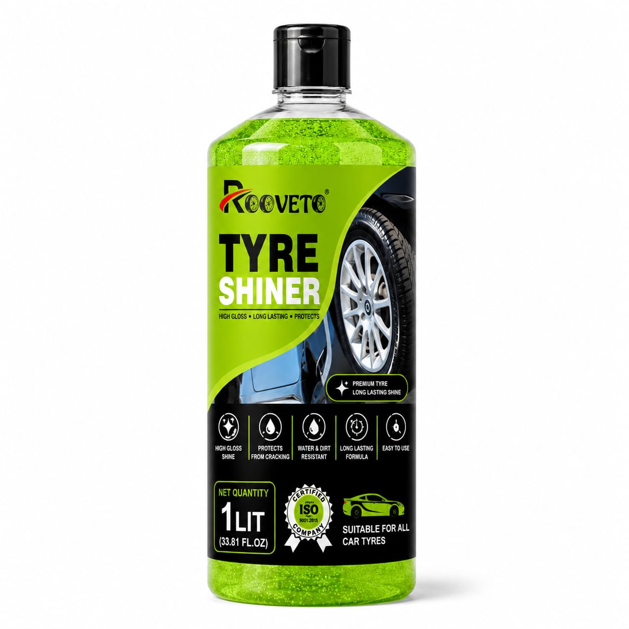 ROOVETO TYRE SHINER 1 LITRE – HIGH GLOSS TYRE DRESSING & PROTECTANT